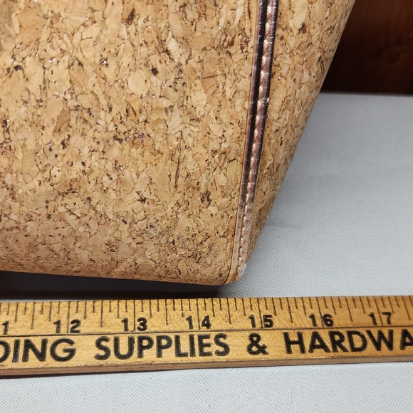 Lilly Pulitzer Tan and Cork Tote Bag with Rose Gold Lining - Picture 11 of 14
